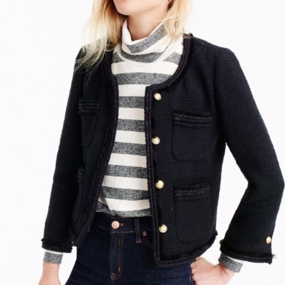 J. Crew Jackets & Blazers - J. Crew Tweed black sparkle jacket